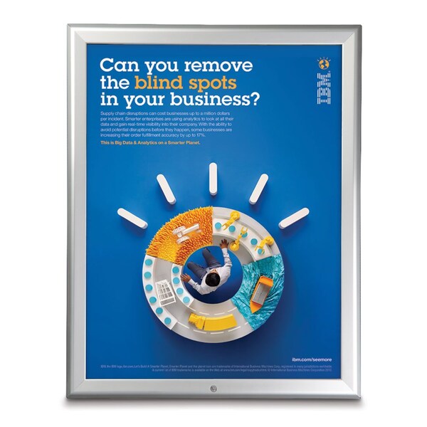 United Visual Products Corkboard, Blk, Cork, 2 Door, 48 x 48" UV3055-BLACK-CORK - main